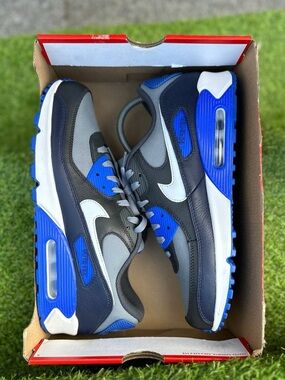 Nike Air Max 90 GORE TEX Cool Grey Racer Blue Men's Brand New